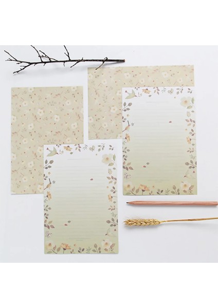 Bir Stil Lot Güzel Çiçek Desenli Zarf Kartpostal Düğün Davetiyesi Kağıt Kağıt Torba Ücretleri Mektup Kağıt Kapak Ofis Kırtasiye (Yurt Dışından) fırsatları