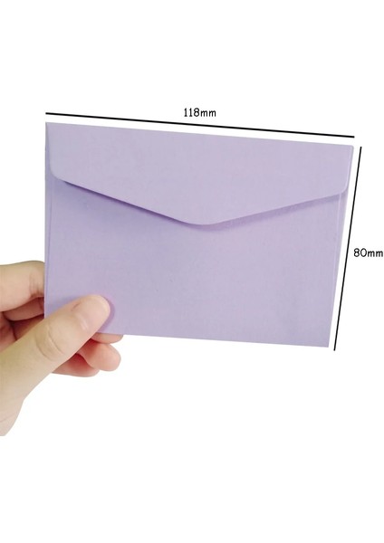 Mor Tarzı Lot Şeker Renkli Mini Zarflar Dıy Çok Işlevli Craft Kağıt Zarf Mektup Kağıt Kartpostallar Okul Malzemesi (Yurt Dışından)
