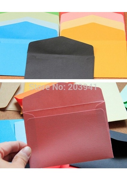 Mor Tarzı Lot Şeker Renkli Mini Zarflar Dıy Çok Işlevli Craft Kağıt Zarf Mektup Kağıt Kartpostallar Okul Malzemesi (Yurt Dışından)