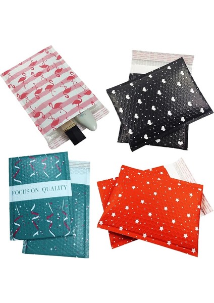 PEMBE-17.5X23CM Stili Xoly Bubble Mailer Yastıklı Zarf Kendinden Mühürlü G Torba Kabarcık Zarf Kurye Paketleme Zarfı (Yurt Dışından)