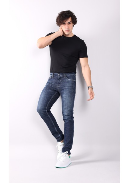 333 Slim Fit Mavi Rahat Denim Erkek Jeans