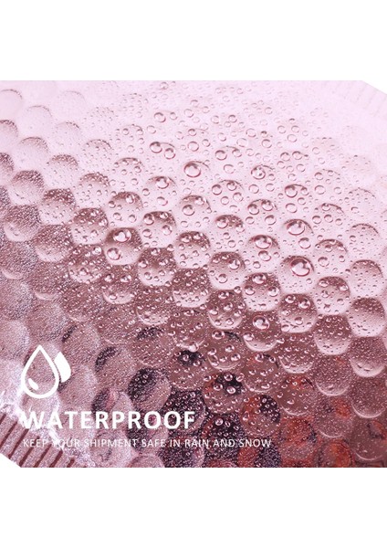 250X300MM-10 Adet Stil +4cm Gül Altın Kabarcık Zarfgül Altın Folyo Hediye Paketleme ve Düğün Iyilik Çanta ve Posta Zarfları Için Bubble Mailer (Yurt Dışından)