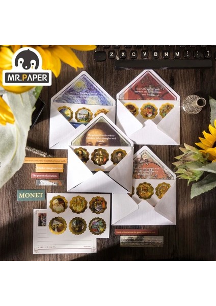 Bir Stil Mr Paper 8 Tasarımları Güzel Bir Gün Sanatçının Mektubu Serisi Ünlü Resim Teması Dıy Zarf Seti Yaratıcı Dekorasyon El Kitabı (Yurt Dışından) fiyatları