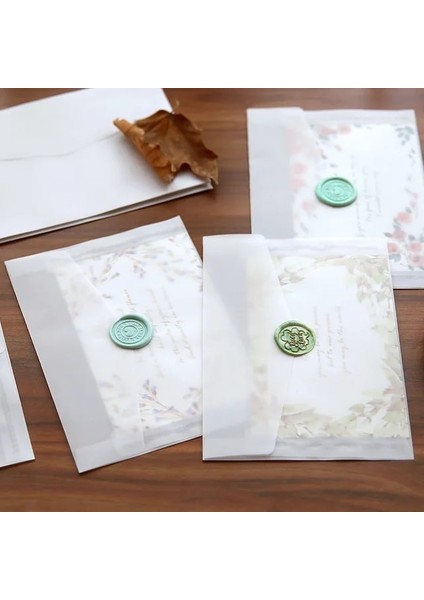 17,8 x 12,5 cm Stili Lot Özel Şeffaf Zarf Saydam Kağıt Zarflar Set Mektup Kartlar Için Vintage Düğün Davetiyesi Zarfları (Yurt Dışından) fırsatları