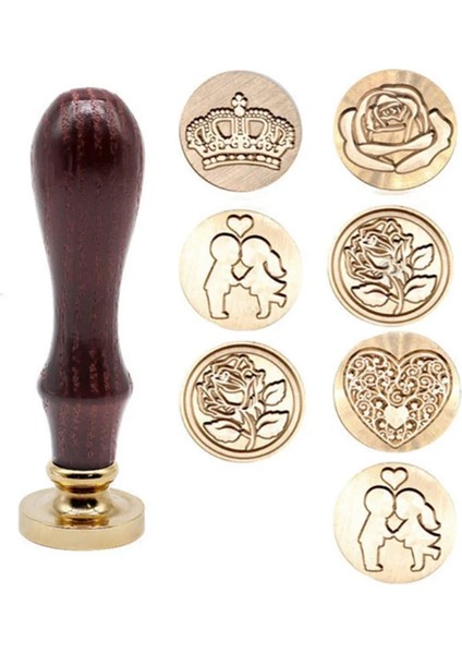 Gül 2 Tarzı Vintage Taç Gül Aşk Kalp Balmumu Damga Ahşap Saplı Dıy Davetiye Kartları Düğün Noel Zarf Sızdırmazlık Için Sızdırmazlık Damgası (Yurt Dışından) fiyatları