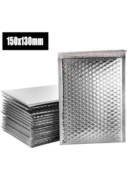 Gümüş 15X13CM Stili Parti Köpük Zarf Kendinden Mühürlü Posta Postaları Yastıklı G Kabarcıklı Posta Çantalı Zarflar G Paketler Siyah Altın Gümüş (Yurt Dışından)