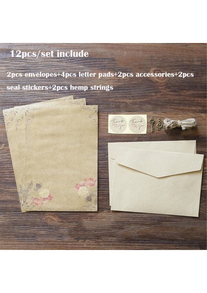 K Tarzı Et Vintage Kraft Kağıt Yazı Kağıdı Mektup Yazma Için Avrupa Tarzı Kağıt Zarf Kağıt Okul Kırtasiye Yazı Pedi (Yurt Dışından)