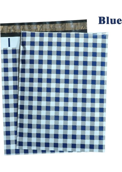 Mavi Kafes Stili '' cm Baskılı Poly Mailler Kendinden Mühürlü Ambalaj Zarfları Kurye Saklama Poşetleri Elbise Postaları Ambalaj Poşetleri (Yurt Dışından)
