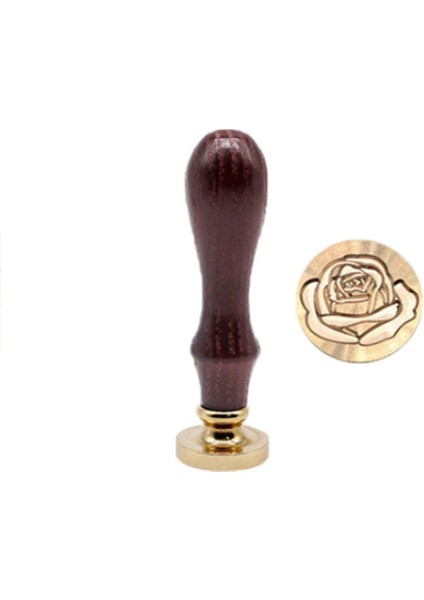 Gül 1 Tarzı Vintage Taç Gül Aşk Kalp Balmumu Damga Ahşap Saplı Dıy Davetiye Kartları Düğün Noel Zarf Sızdırmazlık Için Sızdırmazlık Damgası (Yurt Dışından)