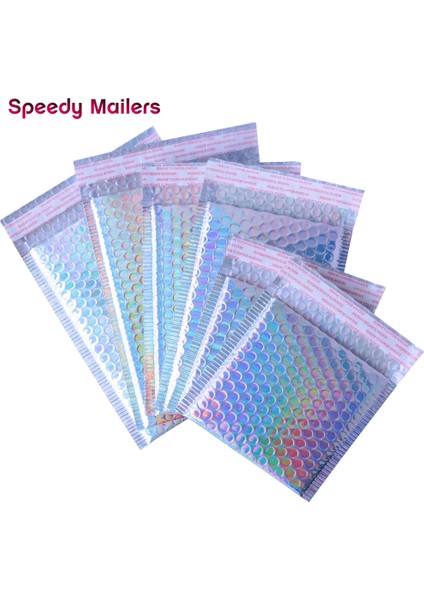 150X200MM-10PCS Tarzı Metalik Folyo Bubble Mailer Makyaj Hediye Çantası Renkli Yastıklı Wrap Ambalaj Kabarcık Zarf Yastıklı Lazer Gümüş Posta Çantası (Yurt Dışından) fiyatları