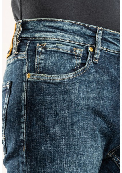 0020 Süper Slim Fit Lacivert Yıkamalı Rahat Denim Erkek Jeans fırsatları