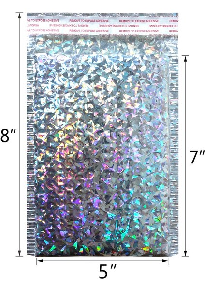 230X290MM-10 Adet Stil Speedy Mailer Lazer Gümüş Posta Zarf Çantaları Su Geçirmez Kurye Çantaları Kabarcık Postaları Yastıklı Kabarcık Zarflar Çanta (Yurt Dışından)