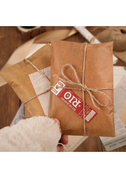 5 Adet Tarzı Yatniee Retro Kraft Kağıt Zarf Kartpostal Saklama Çantası Düğün Davetiyesi Zarf Hediye Zarfı (Yurt Dışından)