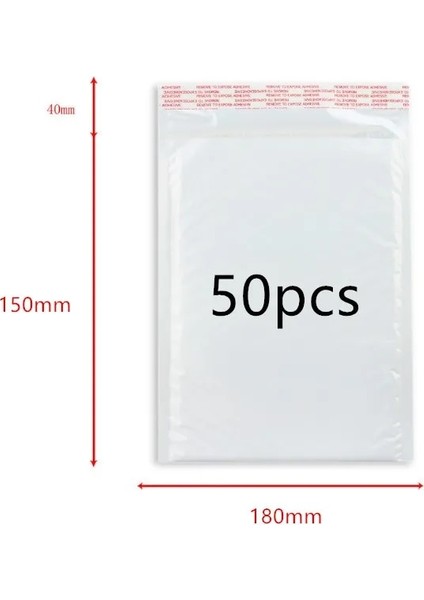 15X18CM 50PCS Tarzı Su Geçirmez Beyaz Inci Film Kabarcık Zarf Posta Çantaları Anti-Şok Anti-Basınç Anti-Statik (Yurt Dışından)