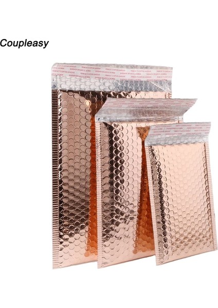 Gül Altın 10X10CM Stili Lot Hafif Altın Kaplama Kağıt Kabarcık Zarflar Çanta Posta Postaları Yastıklı G Zarf Su Geçirmez Kabarcık Posta Çantası (Yurt Dışından)