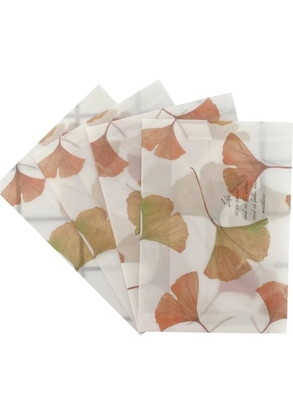 Ginkgo Stili Lot 16*11CM Sülfürik Asit Kağıt Zarf, Tebrik Kartları Kapağı Için Desen Şeffaf Pencere Zarfı Bırakır (Yurt Dışından)