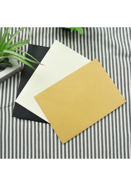 Kraft Tarzı Lassical Beyaz Siyah Kraft Boş Mini Kağıt Pencere Zarfları Düğün Davetiyesi Zarf Hediye Zarfı (Yurt Dışından)