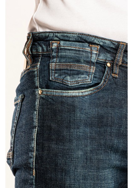 1099 Slim Fit Lacivert Yıkamalı Rahat Denim Erkek Jeans fırsatları