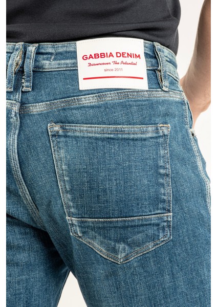 333 Slim Fit Mavi Yıkamalı Rahat Denim Erkek Jeans fırsatları