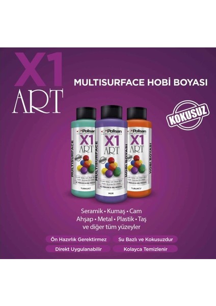 X1 Art Multisurface 120 ml Tüm Renkler modelleri