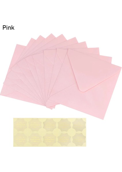 Pembe Stil Earlescent Zarf Çanta Kare Kağıt Zarflar Inci Kağıtları Tebrik Kartı Kapalı Mesaj Kartı Iş Hediyesi (Yurt Dışından)