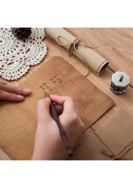 B Tarzı Vintage Kraft Kağıt Zarflar Mektup Kağıt Çıkartmalar ile Set Retro Yazı Defteri Davetiyeleri Ofis Malzemeleri Kırtasiye (Yurt Dışından)