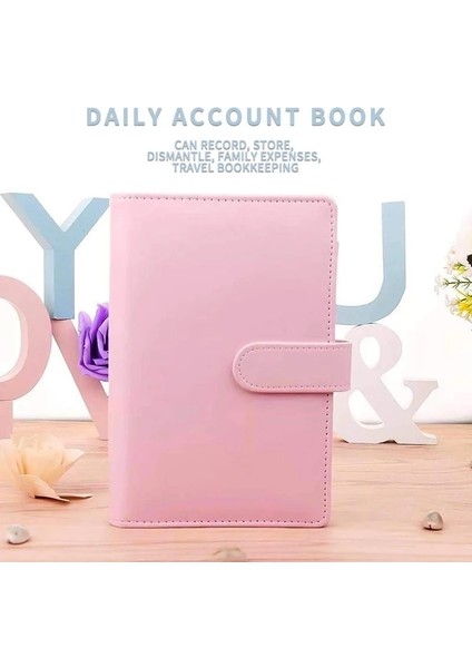Gösterilen Stil Gibi A6 Cilt Planlayıcı Pembe Defter Cilt ve Eces 6 Delikli Cilt Fermuar Klasör, Cilt Cepleri Nakit Zarf Cüzdan (Yurt Dışından)