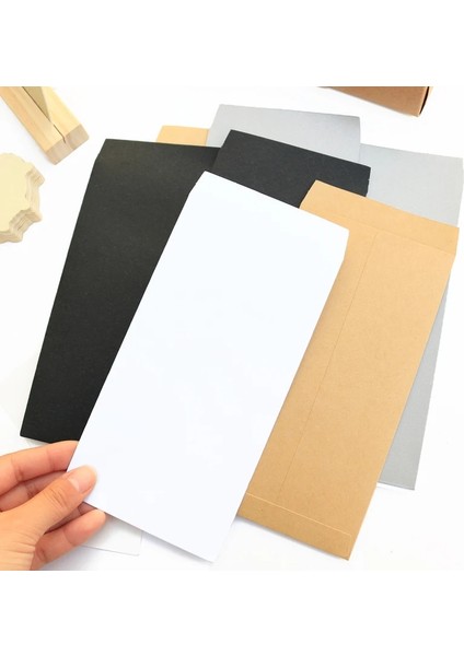 Kraft Tarzı Lassical Retro Kraft Kağıt Zarflar Dıy Craft Boş Gümüş Boş Kağıt Torba Düğün Davetiyesi Hediye Zarf (Yurt Dışından)
