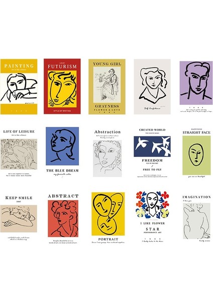 Matisse B Tarzı Et Ünlü Resim Serisi Dekoratif Tablolar Van Gogh Monet Matisse Yağlıboya Dıy Dekorasyon Kartpostallar Duvar Sticker (Yurt Dışından)