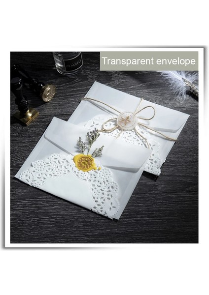 10X10CM Tarzı Dıy Kartpostal Kart Depolama Düğün Davetiyesi Hediye Paketleme Için Lot Yarı-Şeffaf Sülfürik Asit Kağıt Zarflar (Yurt Dışından)