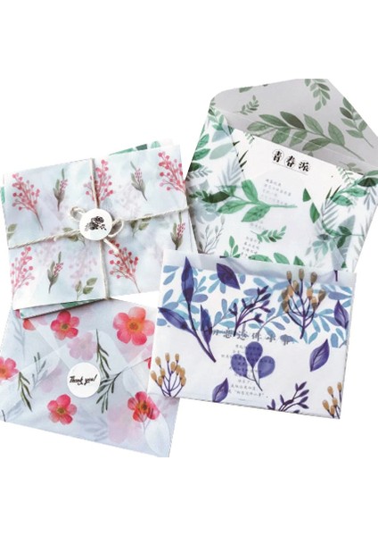 B Tarzı Çok Yaratıcı Dört Mevsim Sülfürik Asit Kağıt Zarf Rastgele Ofis Okul Malzemeleri Dört Selsction (Yurt Dışından) fırsatları