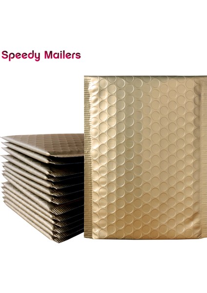230X290MM-10 Adet Tarzı Ack Mat Altın Posta Zarf Çantaları Su Geçirmez Kurye Çantaları Darbeye Dayanıklı Kabarcık Postaları Yastıklı Kabarcık Zarflar Çanta (Yurt Dışından)