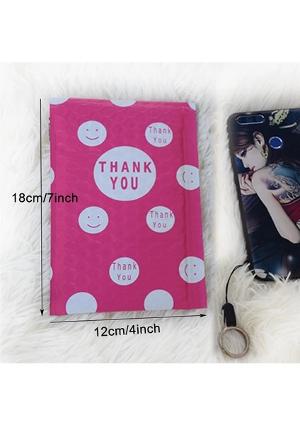 Polka Teşekkür Ederim Tarzı #000 4x8" cm Renkli Poly Bubble Mailer Dolgulu Zarf Kendinden Mühürleyen Posta Çantası Kabarcıklı Zarf Posta G Zarfları (Yurt Dışından)