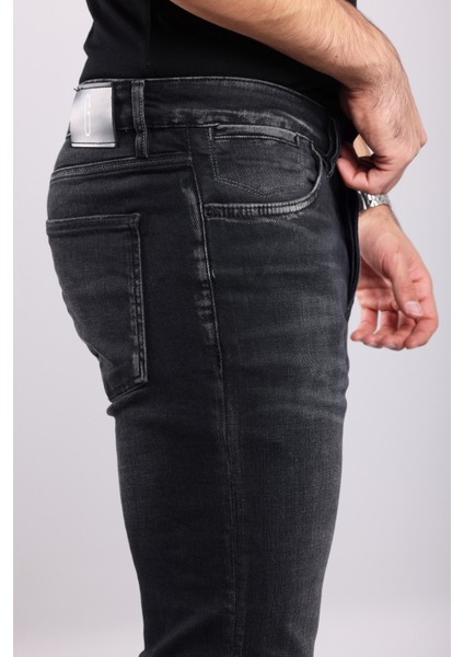 0020 Süper Slim Fit Siyah Rahat Denim Erkek Jeans fırsatları