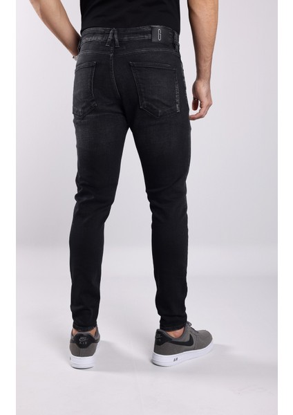 0020 Süper Slim Fit Siyah Rahat Denim Erkek Jeans indirimleri