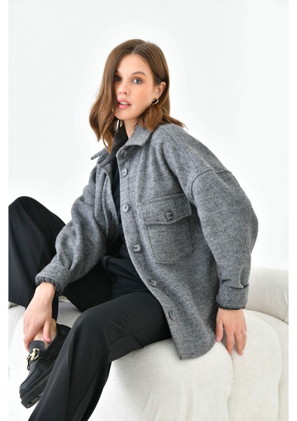 Kadın Oversize Kalın Kaşe Gömlek/ceket fırsatları