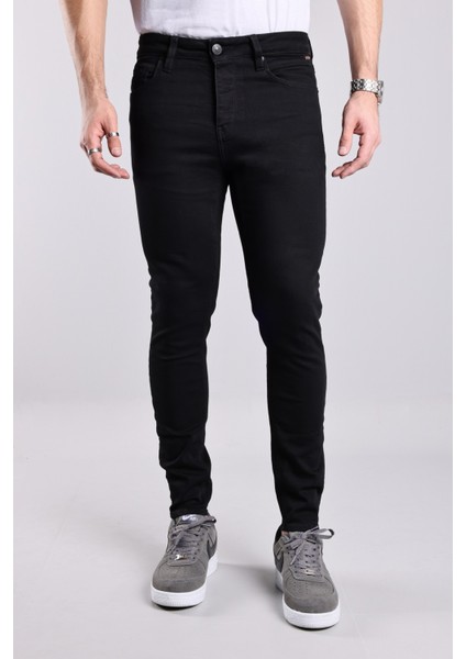 0020 Süper Slim Fit Siyah Rahat Denim Erkek Jeans modelleri