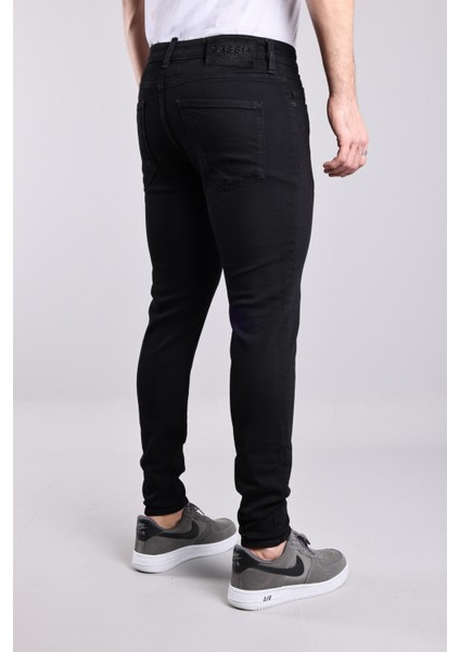0020 Süper Slim Fit Siyah Rahat Denim Erkek Jeans indirimleri