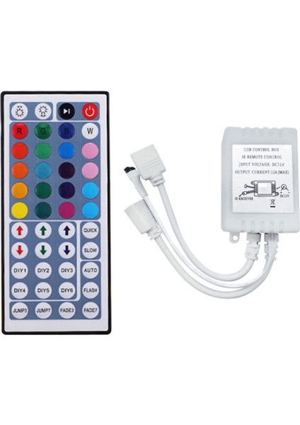 DC12V Rgb LED Kontrol Cihazı+44 Tuşlu Uzaktan Kumanda Kutusu (Yurt Dışından)