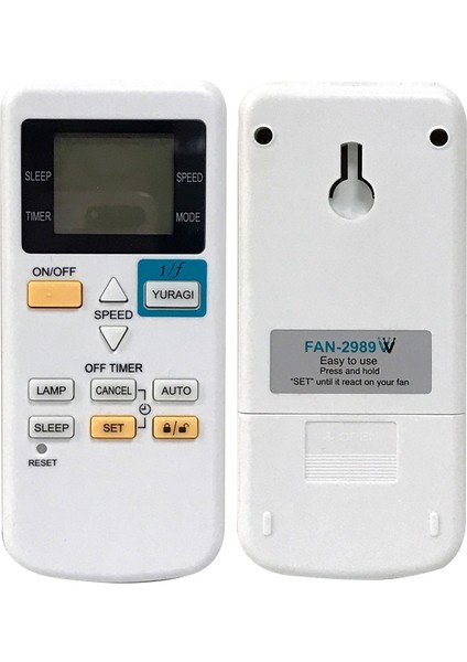 FAN-2989W Fan Uzaktan Kumanda Üniversal (Yurt Dışından)