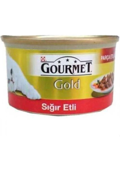 Purina Gourmet Gold Parça Sığır Etli Soslu Konserve Kedi Maması 85 gr