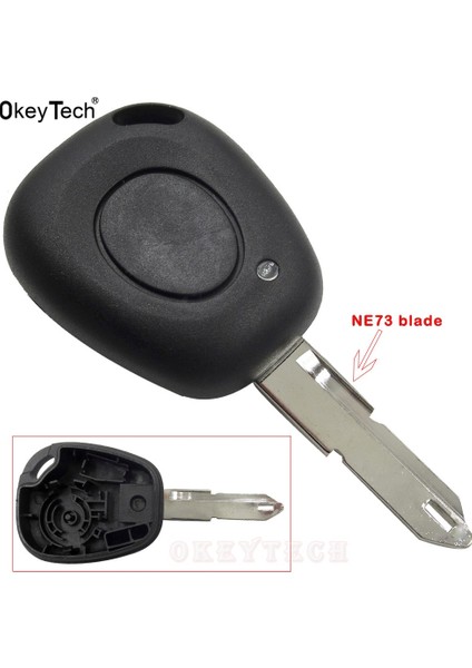 Uzaktan Kumanda Araba Anahtarı Durum Kabuk Renault Megane Scenic Laguna Espace Clio 1 Düğme Kesilmemiş NE73 Bıçak Yedek Araba Kapağı (Yurt Dışından)
