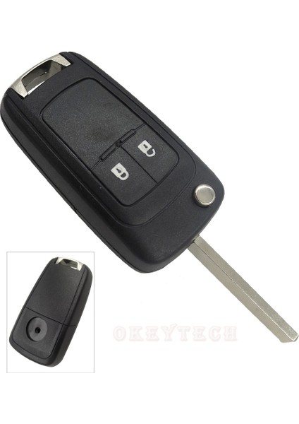2 Düğme Stili Opel Için Okeytech Modifiye Flip Katlanır Anahtar Kabuk Kılıf Opel Vauxhall Insignia Için Chevrolet Aveo Cruze Orlando Trax HU100 Kesilmemiş Bıçak (Yurt Dışından)