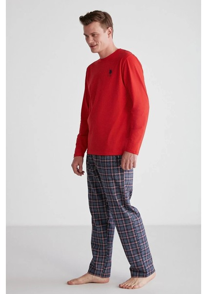 Uzun Kol Ekoseli Erkek Pijama Takım 18751