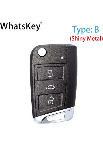 B Tipi Whatskey Flip Katlanır Araba Anahtarı Kabuk Kapak Kılıf Volkswagen Vw Golf 7 Mk7 Passat Beetle Bora Polo Koltuk Leon Skoda Octavia (Yurt Dışından)