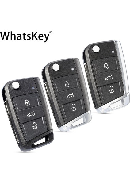 B Tipi Whatskey Flip Katlanır Araba Anahtarı Kabuk Kapak Kılıf Volkswagen Vw Golf 7 Mk7 Passat Beetle Bora Polo Koltuk Leon Skoda Octavia (Yurt Dışından)