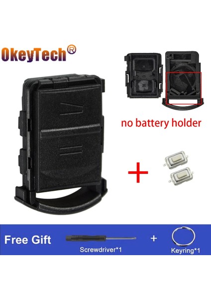 Pil Tutucu Tarzı Yok Okeytech 2 Düğme Opel Corsa Agila Meriva Combo Için Vauxhall Için Uzaktan Kumanda Araba Anahtarı Kabuk Kılıf 2 Mikro Anahtar Pil Tutucu (Yurt Dışından)