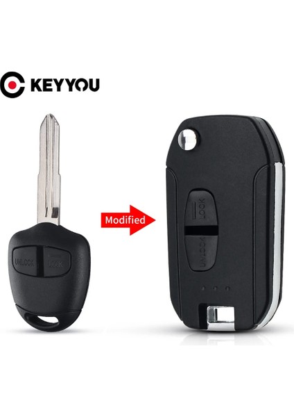 Model 2 Stili Keyyou Modifiye Flip Uzaktan Anahtar Kabuk Kılıf Mitsubajero Sport 2 Için Yeni Asx Grandıs Outlander Lancer-Ex x Sağ Sol Bıçak (Yurt Dışından) fiyatları