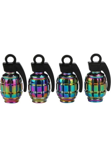 Bir Stil 4 Adet Neon Işıkları Renkli Alüminyum Araba Lastiği Valf Kapakları Mermi Tasarımı Araba Kamyon Hava Limanı Kapağı Lastik Jant Valfi Tekerlek Kök Kapağı (Yurt Dışından)