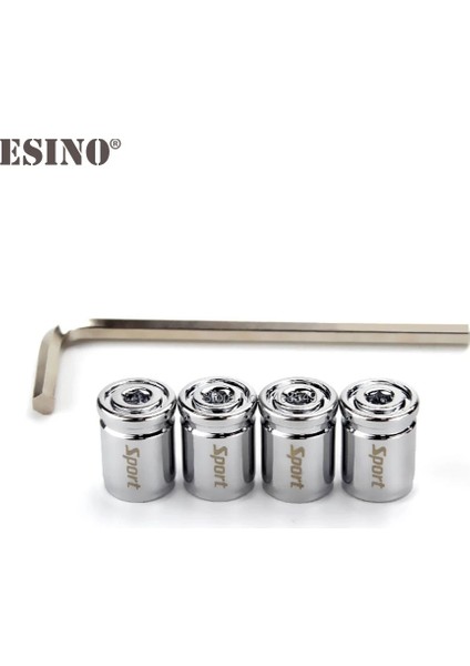 4 x En Yeni Krom Gümüş Araba Styling Hırsızlığa Karşı Paslanmaz Tekerlek Lastik Vana Kök Kapakları Çinko Alaşımlı Jant Lastik Kök Hava Valfi Kapakları (Yurt Dışından)